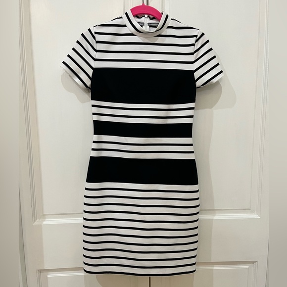 Stripped Short Sleeved Dress - extra small - Picture 2 of 5